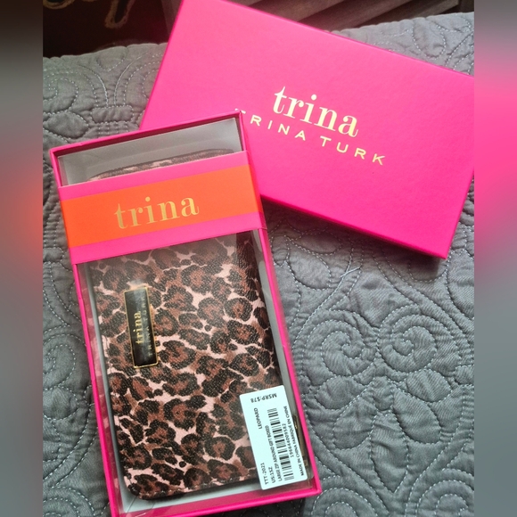 Trina Turk Handbags - NWT Trina Turk Leopard Print Large Leather Wallet